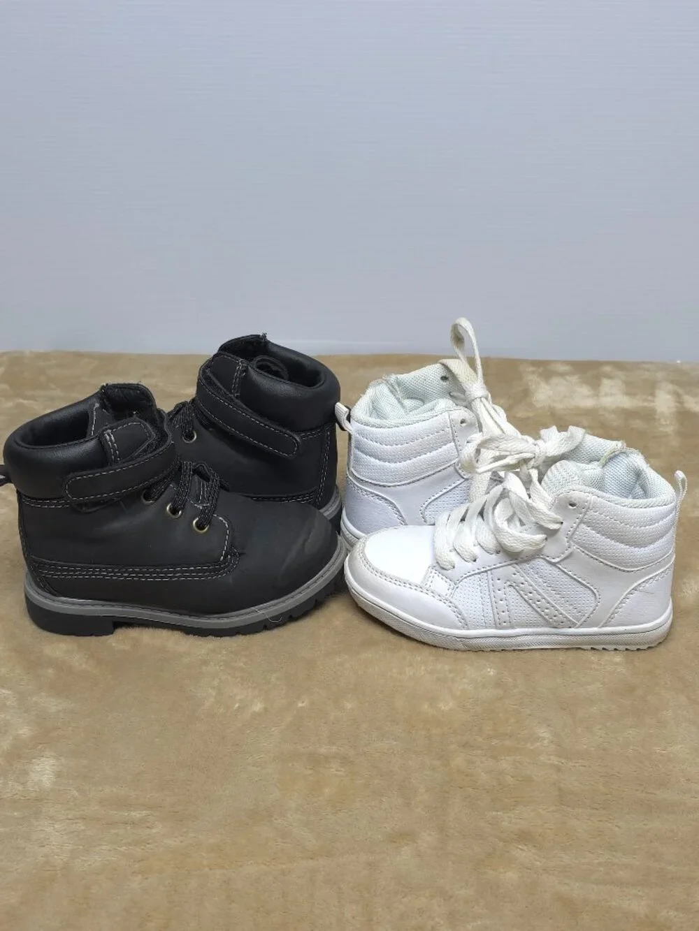 Kids Shoes Lot 2 Wonder Nation Boots 7 Rebel Primark High Tops 8 Black White